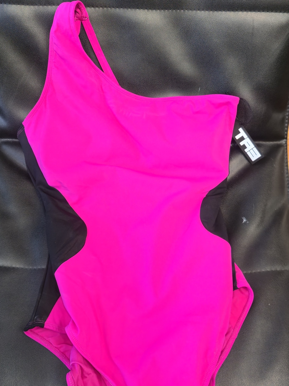 Ta3 One-Shoulder Cutout One-Piece Swimsuit - Hot Pink